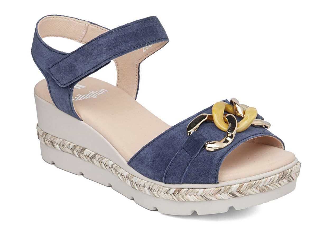 Callaghan 29807 Mara Sleehak Sandalen Dames Blauw | QOB6374UM