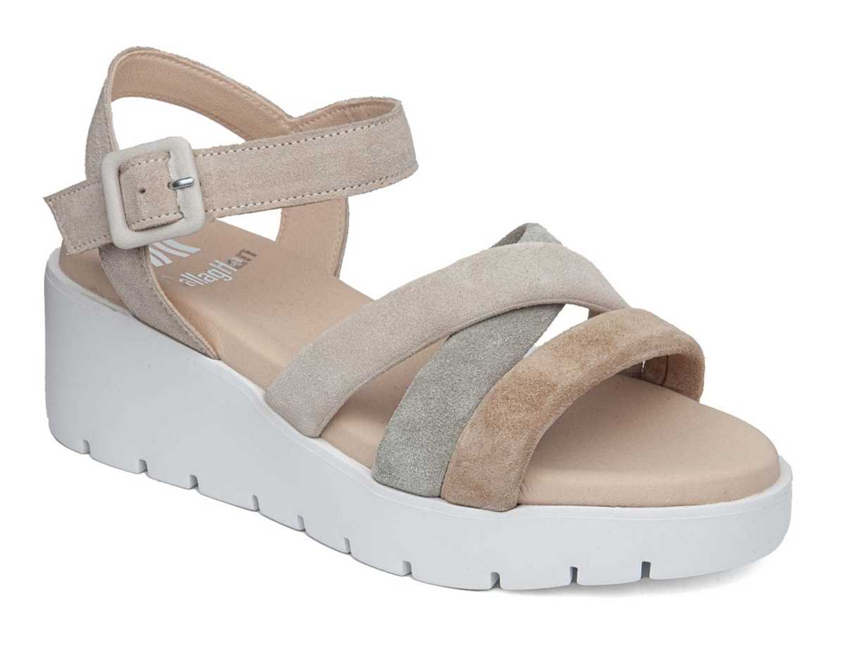 Callaghan 32000 Bera Sleehak Sandalen Dames Beige Groen Bruin | TXQ550GE