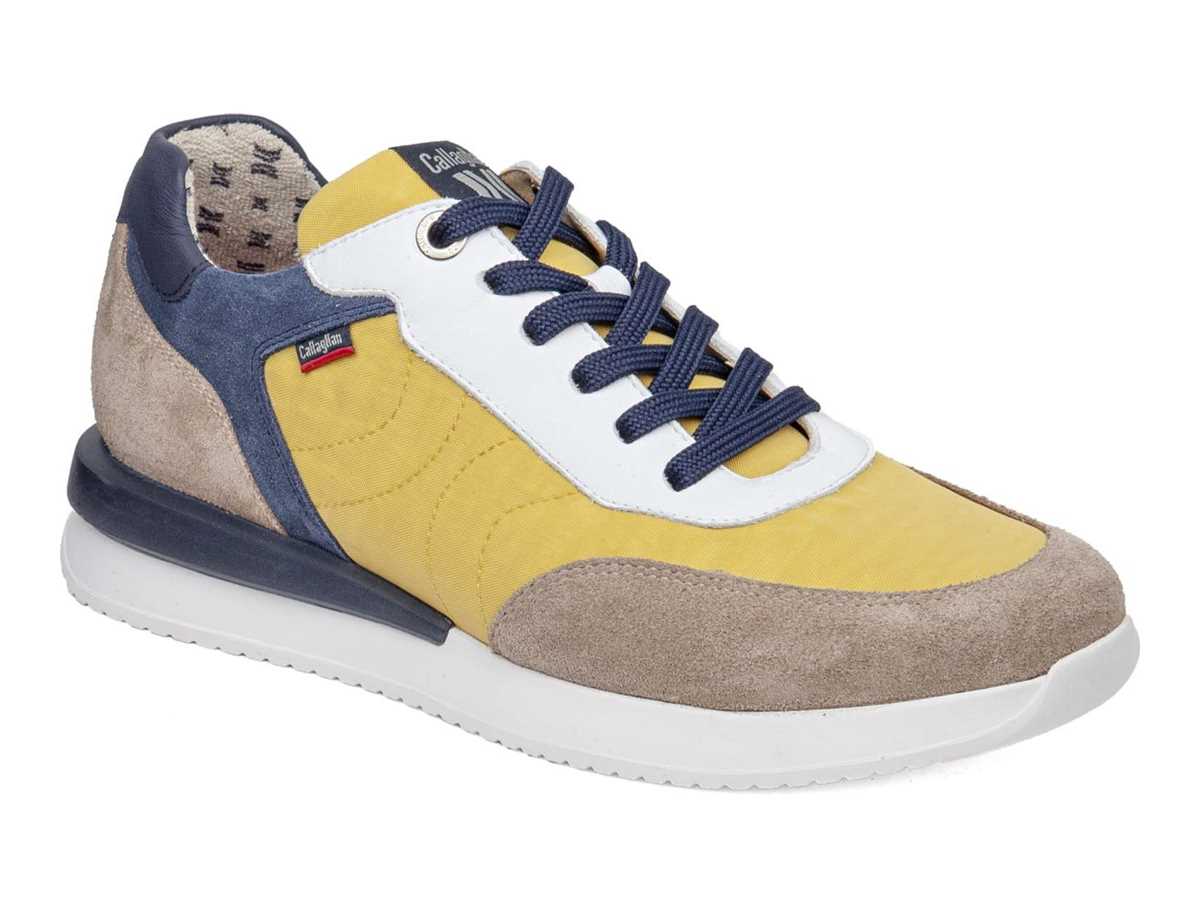 Callaghan 51100 Moses Sneakers Heren Beige Geel Blauw | DYO7677TR