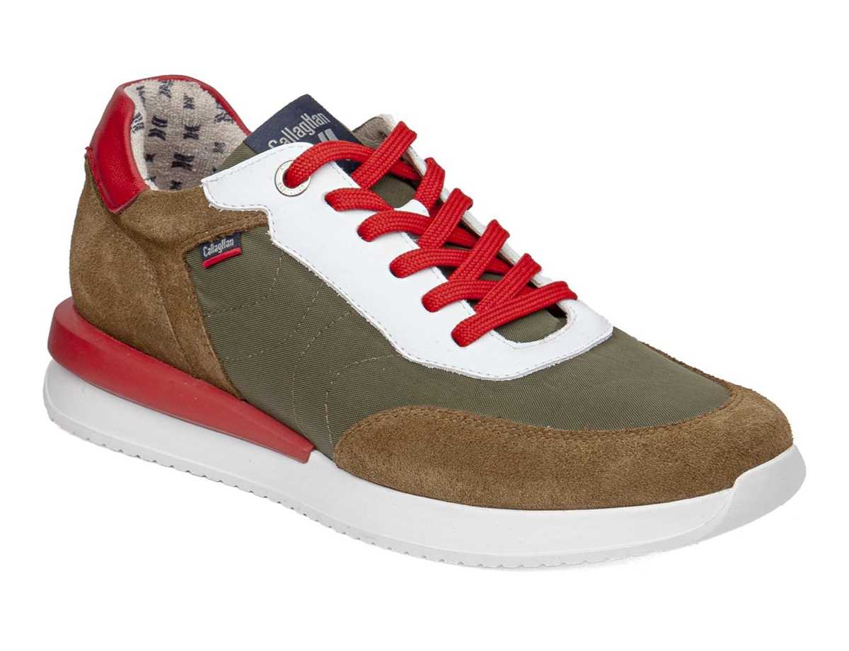 Callaghan 51100 Moses Sneakers Heren Groen Bruin Rood | OUI2880KT