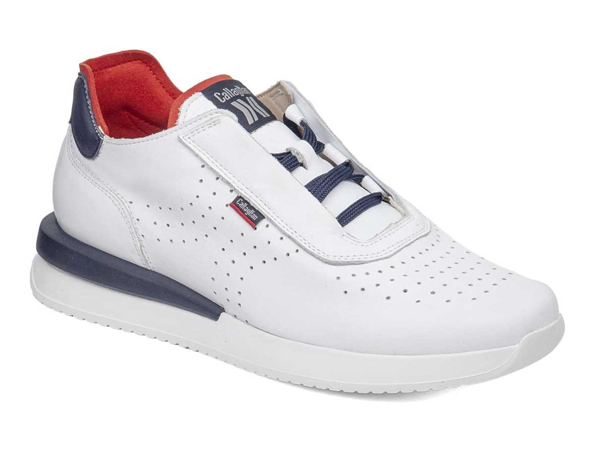 Callaghan 51101 Moses Sneakers Heren Wit Blauw Rood | EIF10069KH