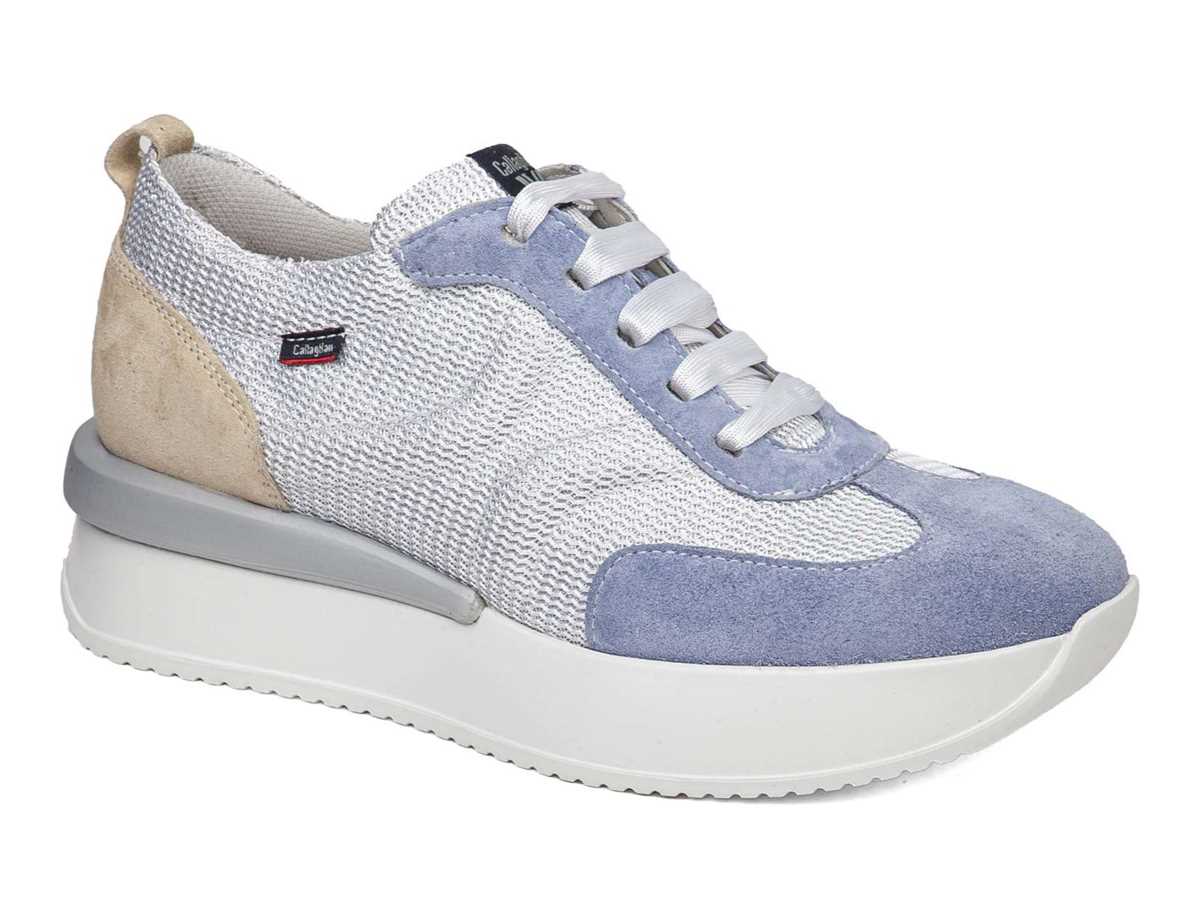 Callaghan 51200 Dina Sneakers Dames Blauw Wit Beige | OVM9878DD