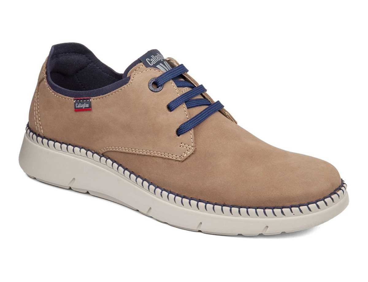 Callaghan 53500 Circular Veterschoenen Heren Beige Blauw | QTJ1858KR