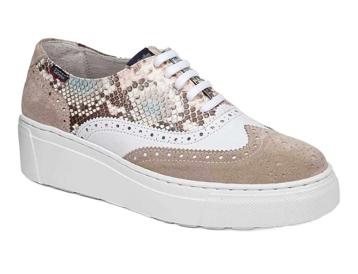 Callaghan 14926 Moon Line Platform Sneakers Dames Beige Wit | DDP7730RY