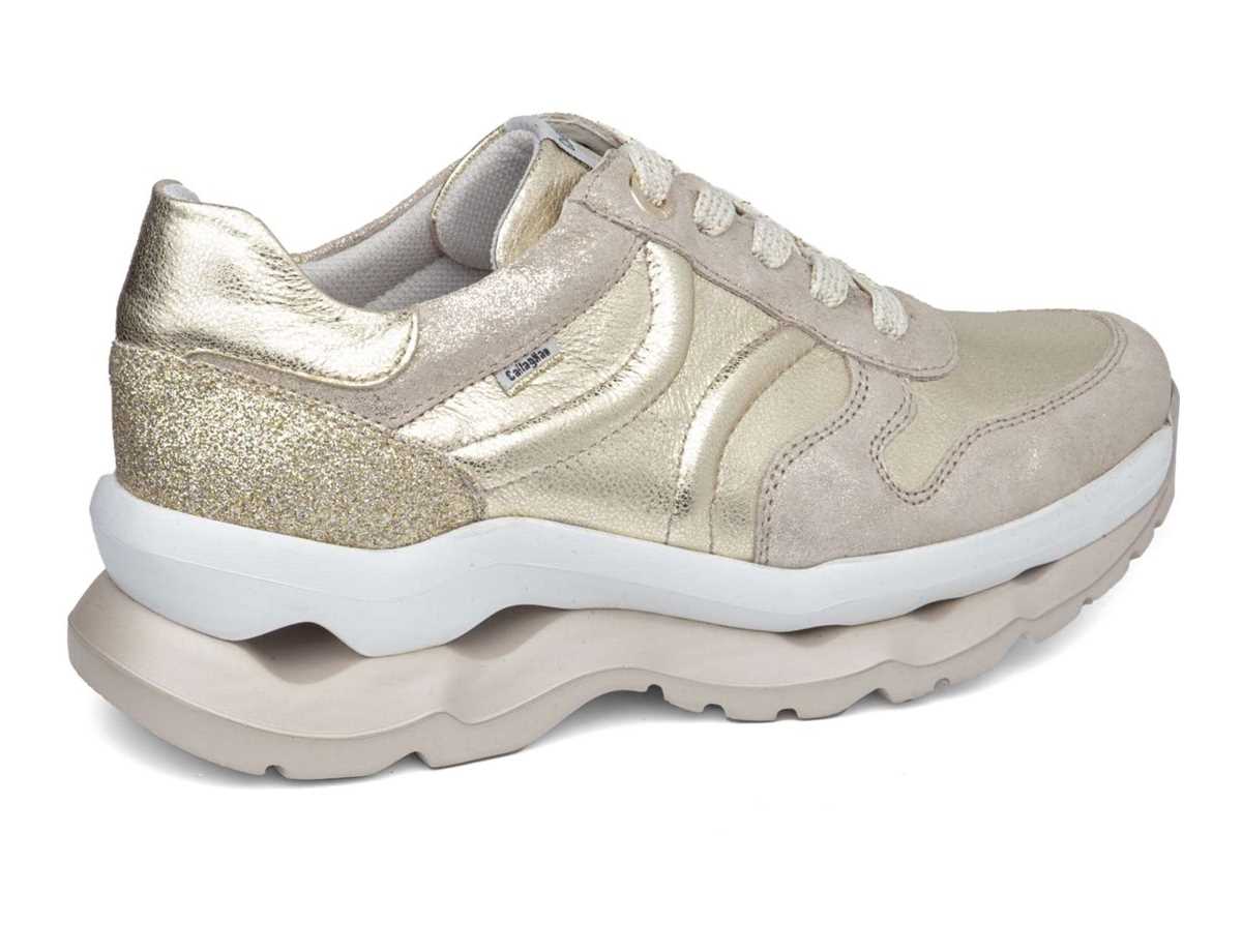 Callaghan 18820 Sole Sneakers Dames Wit Beige Goud | FZH2616GO