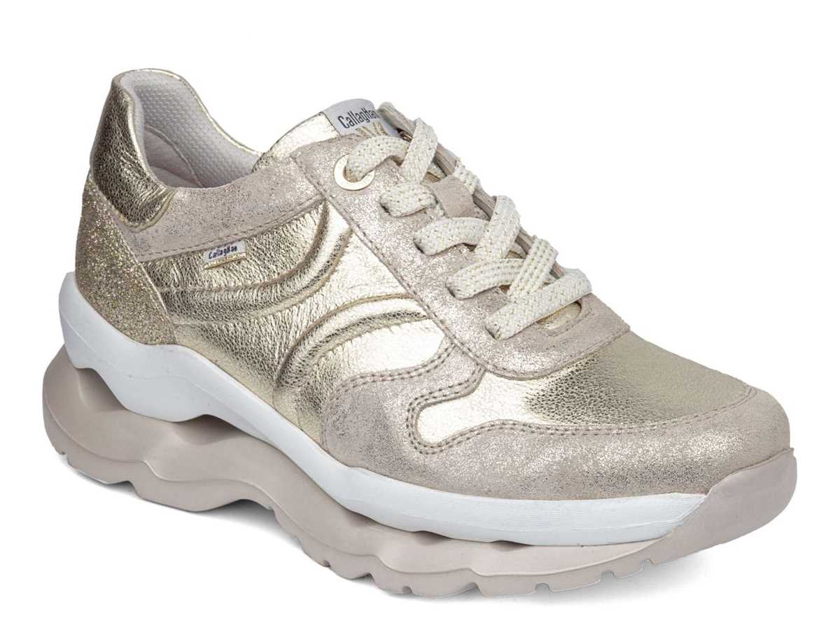 Callaghan 18820 Sole Sneakers Dames Wit Beige Goud | FZH2616GO