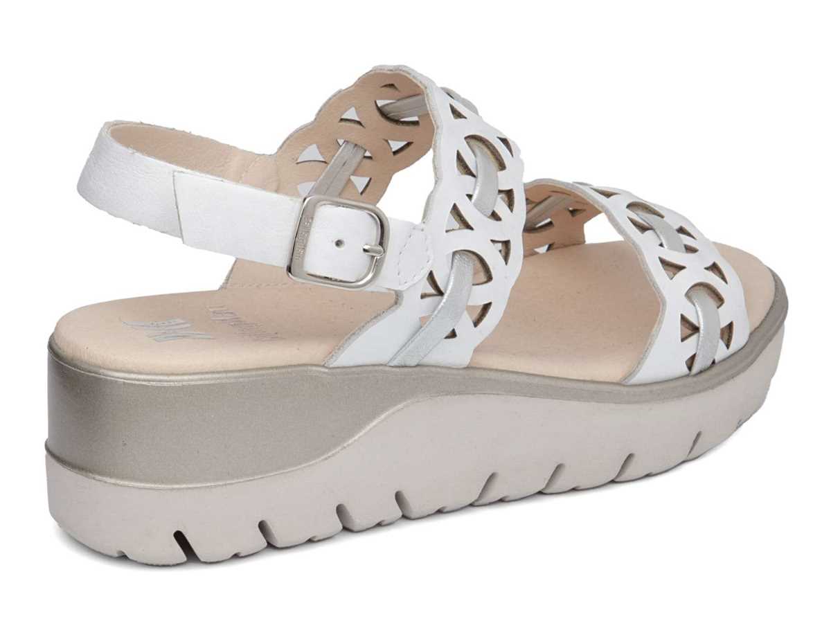 Callaghan 26517 Uwanja Sleehak Sandalen Dames Wit Zilver | NJT7860ON