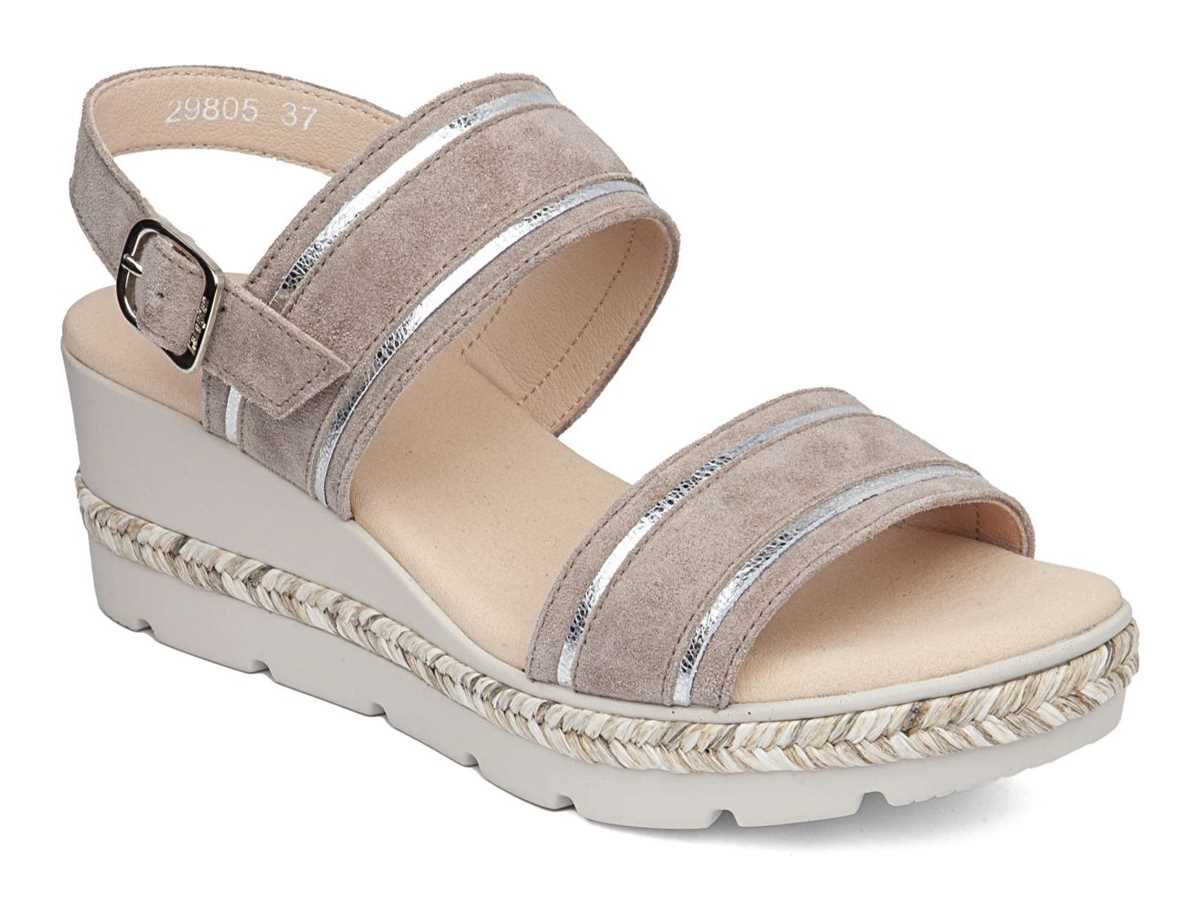 Callaghan 29805 Mara Sleehak Sandalen Dames Beige Zilver | XOE4352ST