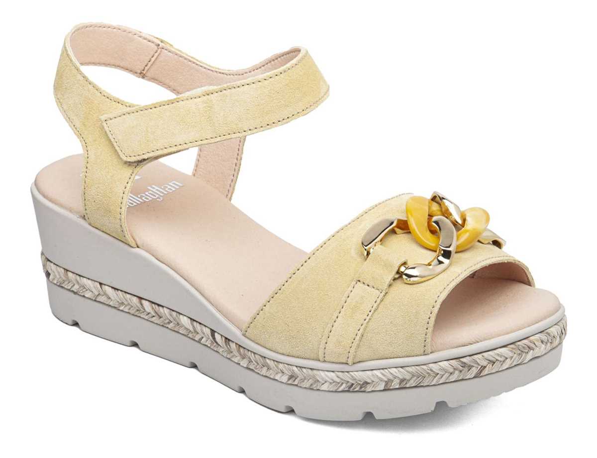 Callaghan 29807 Mara Sleehak Sandalen Dames Geel | HHM6117DC