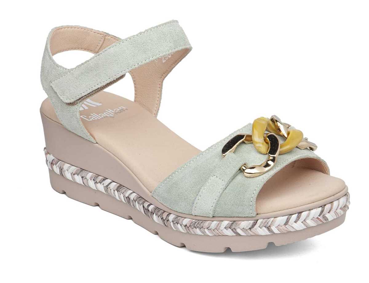 Callaghan 29807 Mara Sleehak Sandalen Dames Groen | MED8380BO