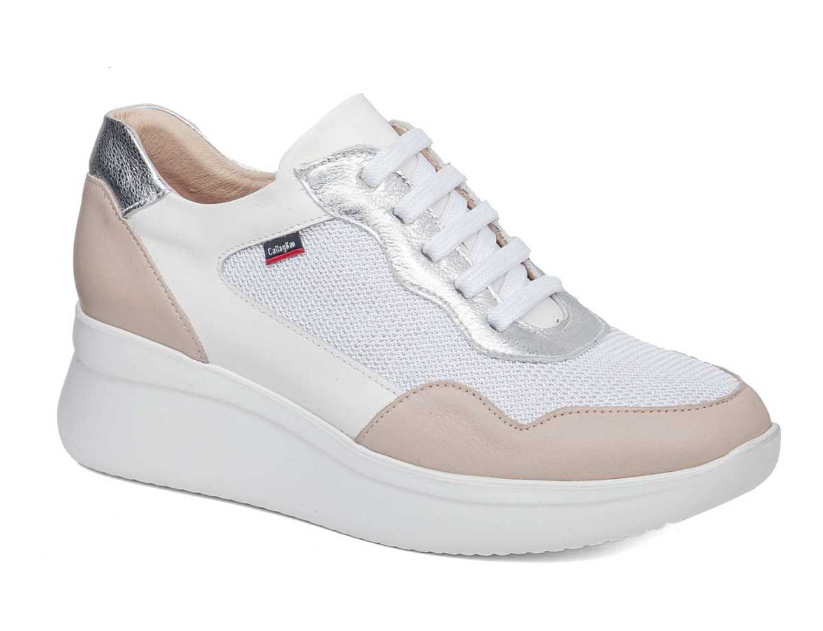 Callaghan 30002 Hanna Sneakers Dames Roze Wit Zilver | XCE1034UY