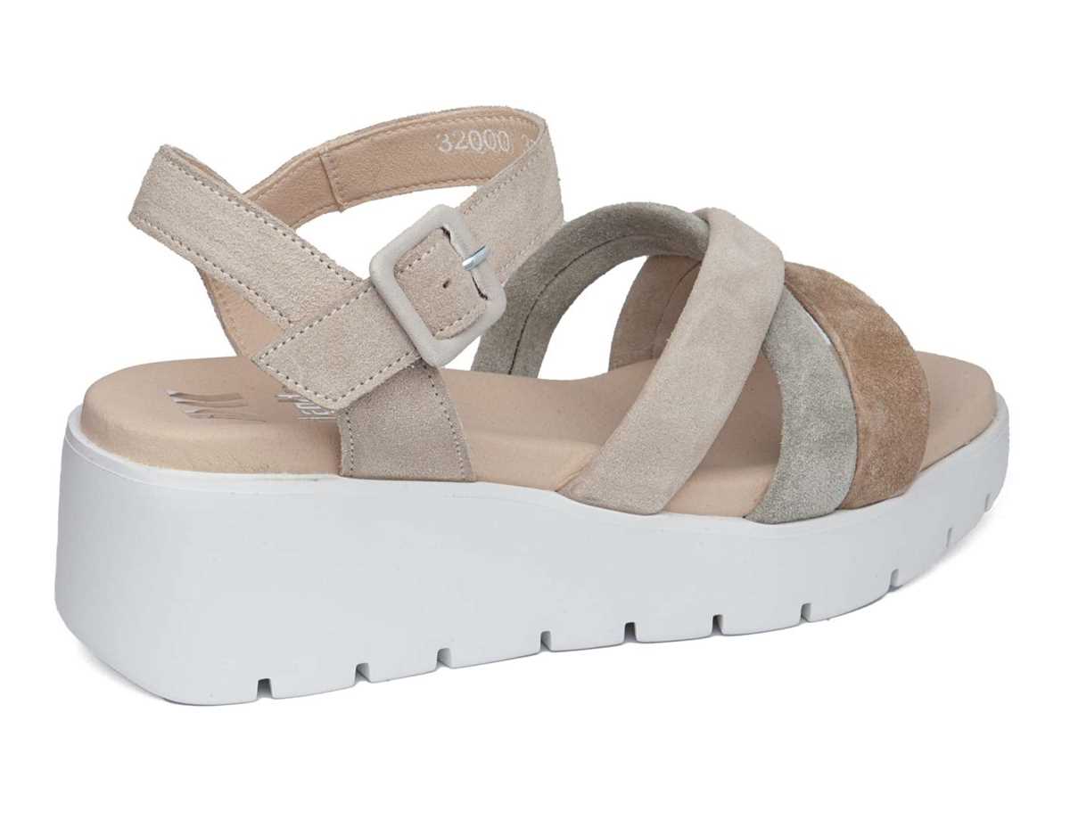 Callaghan 32000 Bera Sleehak Sandalen Dames Beige Groen Bruin | TXQ550GE