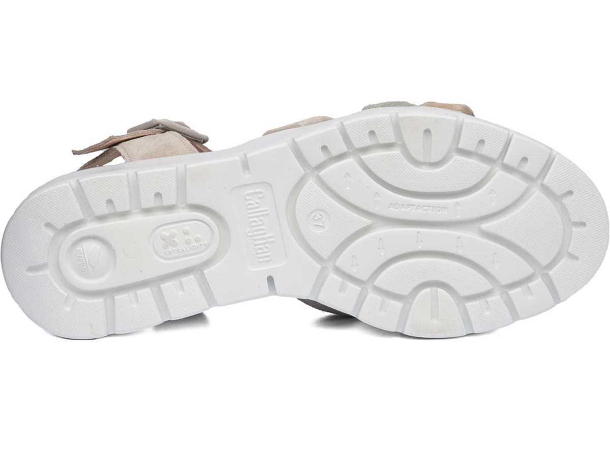 Callaghan 32000 Bera Sleehak Sandalen Dames Beige Groen Bruin | TXQ550GE