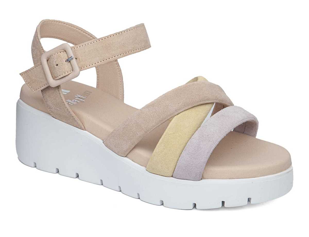 Callaghan 32000 Bera Sleehak Sandalen Dames Paars Geel Beige | WQA7453WN