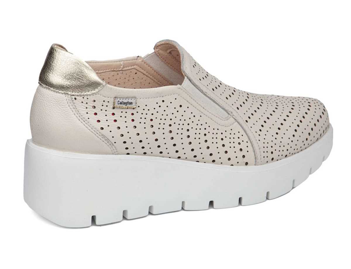 Callaghan 32103 Amal Platform Sneakers Dames Wit Beige | ZZA658BA