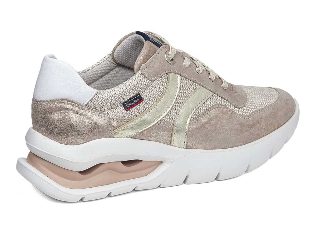 Callaghan 45812 Aria Sneakers Dames Wit Goud Beige | WHY959TM