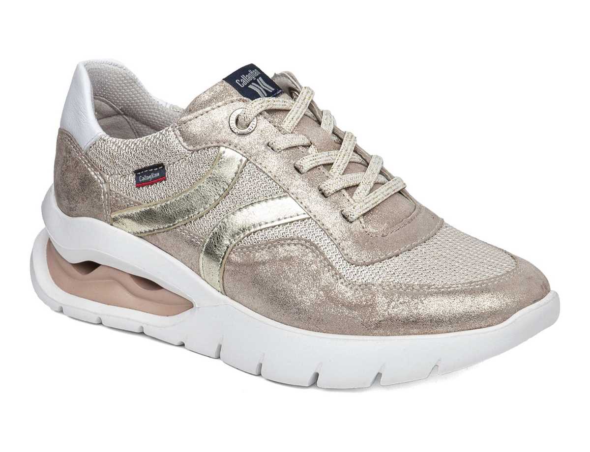 Callaghan 45812 Aria Sneakers Dames Wit Goud Beige | WHY959TM