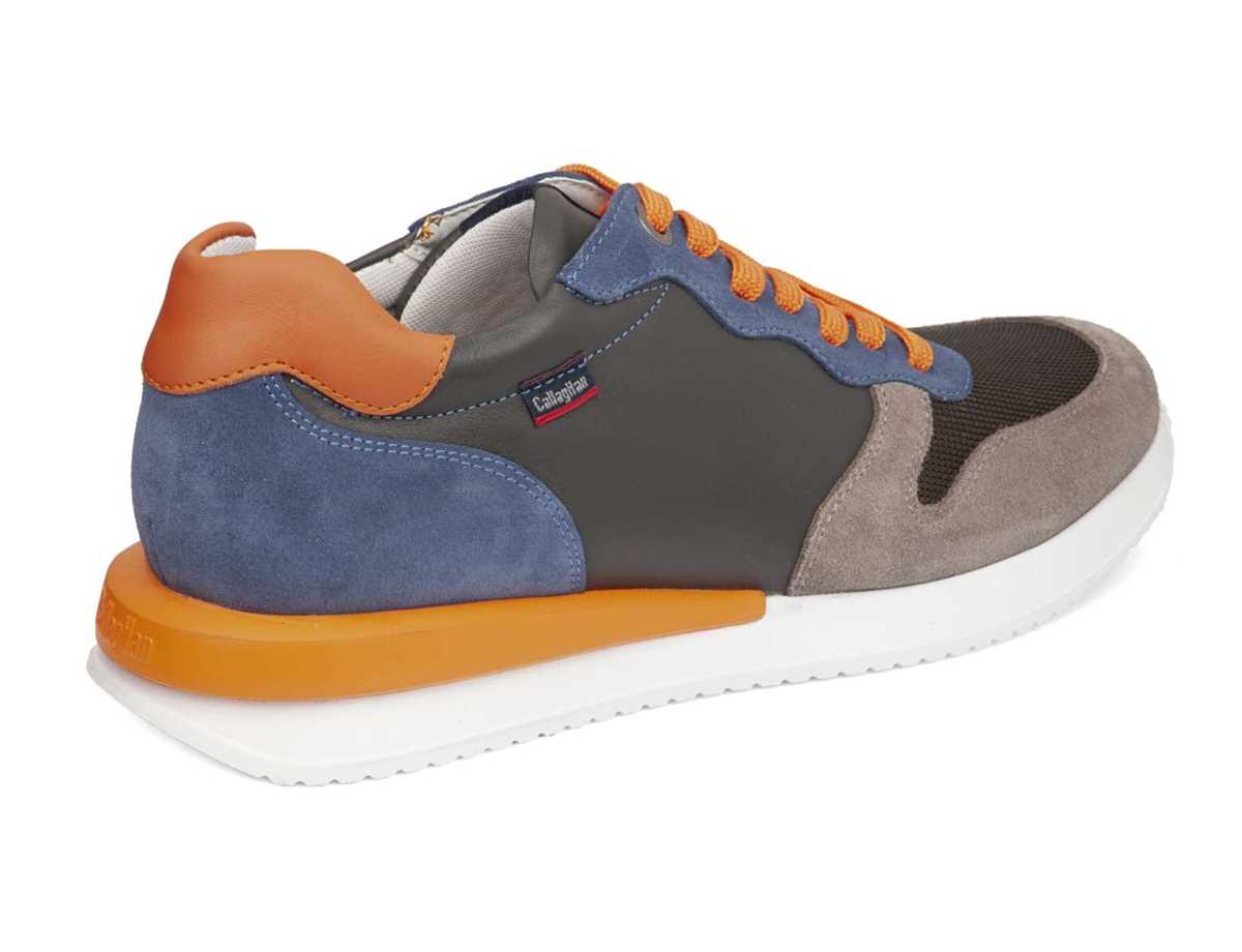 Callaghan 51103 Moses Sneakers Heren Grijs Blauw Oranje | MRQ2648CE