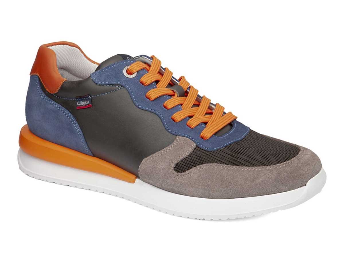 Callaghan 51103 Moses Sneakers Heren Grijs Blauw Oranje | MRQ2648CE