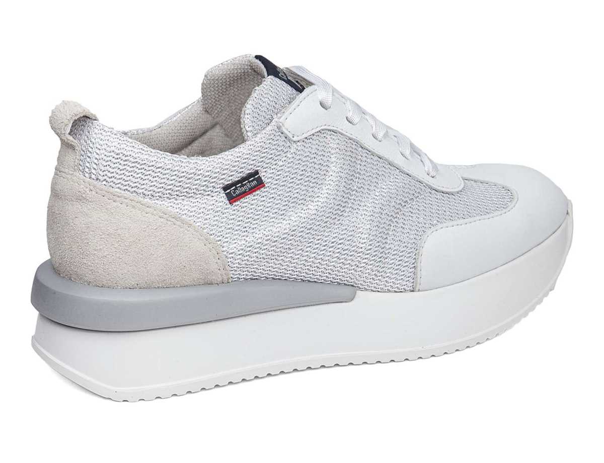 Callaghan 51200 Dina Sneakers Dames Wit Zilver | ODU620KC