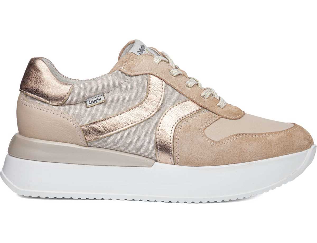 Callaghan 51204 Dina Sneakers Dames Roze Beige Goud | KAI8834MB