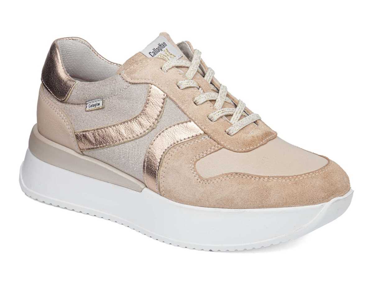 Callaghan 51204 Dina Sneakers Dames Roze Beige Goud | KAI8834MB