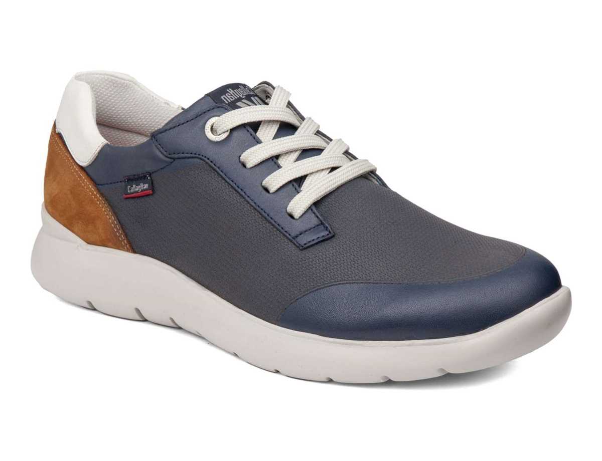 Callaghan 51308 Nuvole Sneakers Heren Blauw Bruin Wit | JPC8756AY