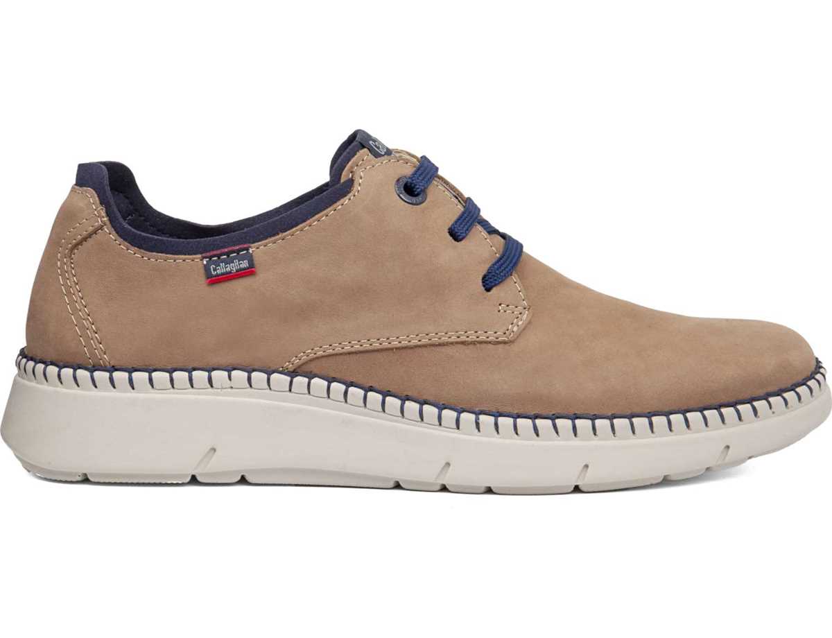 Callaghan 53500 Circular Veterschoenen Heren Beige Blauw | QTJ1858KR