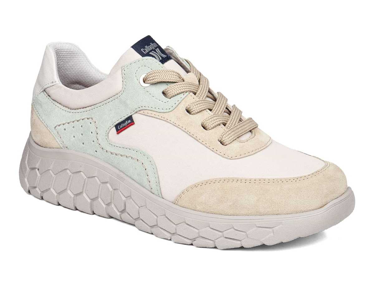 Callaghan 60004 Suv Sra. Platform Sneakers Dames Beige Groen | XZO4963UB