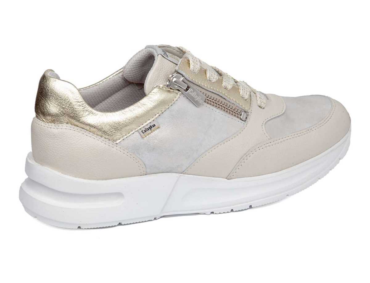 Callaghan 92121 Dorcas S.I.L Sneakers Dames Wit Beige Goud | EVJ5972EP